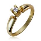 Золотое кольцо на помолвку с Swarovski «Alonsa»