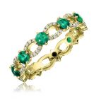 Золотое кольцо с изумрудами «Emerald Elite Gold»