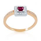 Золотое кольцо с рубином и бриллиантами «Pret-a-porte II»