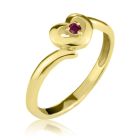 Кольцо в виде сердца из золота с рубином «Мария-Антуанетта»