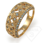 Золотое кольцо с топазом "Времена года"