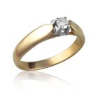 Золотое кольцо на помолвку с бриллиантом 0,10 Ct «Луиза»