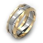 Золоте обручальне кільце з діамантами «Clara»