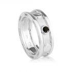 Эксклюзивный мужской перстень с черным бриллиантом «Арагорн»