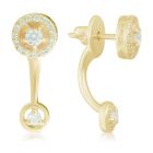 Каффы серьги с обсыпкой камней Swarovski «Tondo»