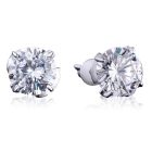 Золотые серьги-пусеты з муасанитами 1 ct «Beatrice»