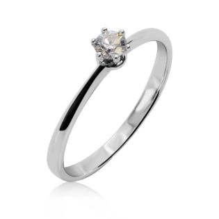 gold ring with a diamond « Miss V»