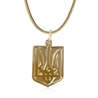 Золотой кулон «Герб Украины трезуб»