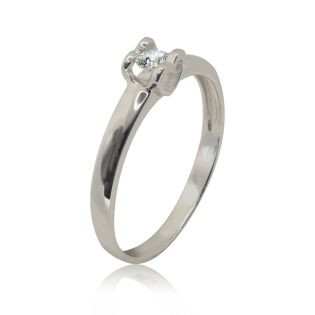 gold ring with a diamond «Cuore»