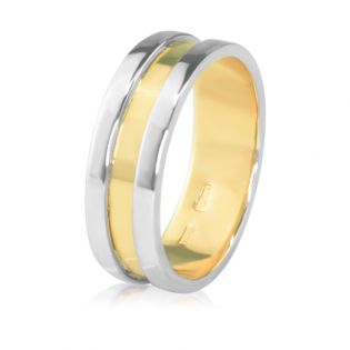 Широкое обручальное кольцо без камней «Альянс»