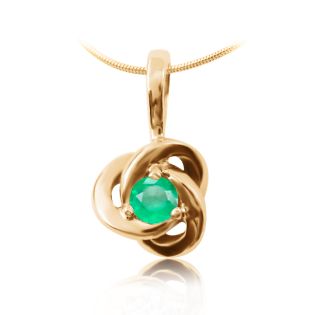 Golden pendant with diamond «Magic of love»