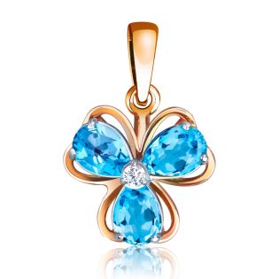 Gold pendant with Topaz «Jasmine»