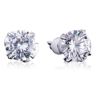 Золоті сережки-пусети з муасанітами1 ct «Beatrice»