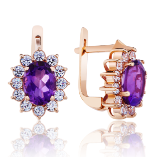 Gold rings with Topaz «Excitement»