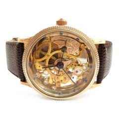 Эксклюзивные золотые мужские часы «Skeleton»
