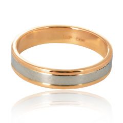 Обручальное мужское кольцо без камней «Пять»