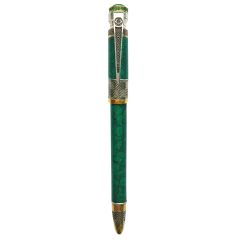 Срібна ручка на малахіті з позолотою «Cor Leonis»
