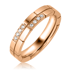 Обручальное кольцо белое золото бриллиант