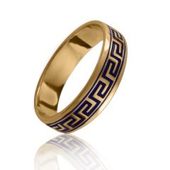 Золотое обручальное кольцо "Greece"