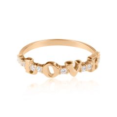 Оригинальное кольцо для помолвки со словом «Love»