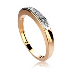 Золотое обручальное кольцо «Бриллиантовый дождь»