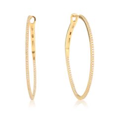 Золотые серьги-кольца с бриллиантами «Dreamy»