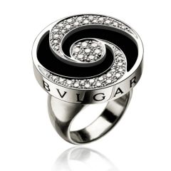 Золотое кольцо с цирконием и ониксом "Bulgaria"