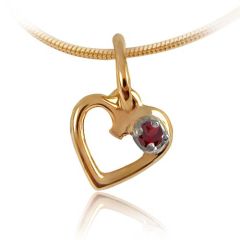 Gold pendant «Valentine's Day»