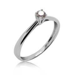 Кольцо на помолвку с бриллиантом 0.12 ct «Летиция»