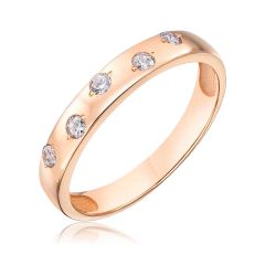 Обручальное кольцо с пятью бриллиантами «Five love languages»