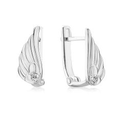 Дитячі сережки з діамантами у формі крил «Mon ange»