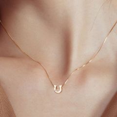 Золотий кулон підкова «Lucky»