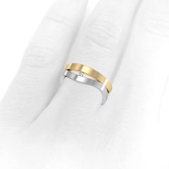 Золотое обручальное кольцо с бриллиантами «Helen»