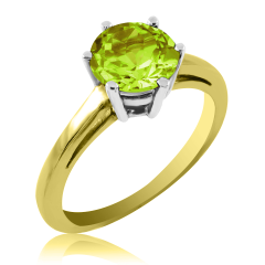 Золотое кольцо с хризолитом «VIVA»