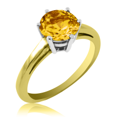 Перстень золотий з цитрином «VIVA»
