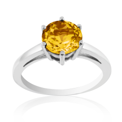 Перстень золотий з цитрином «VIVA»