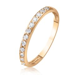 Золотое бриллиантовое кольцо-дорожка «Cristal»