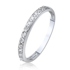 Золотое бриллиантовое кольцо-дорожка «Cristal»