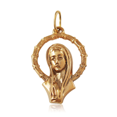 Золотая ладанка «Лик Пресвятой Девы» 