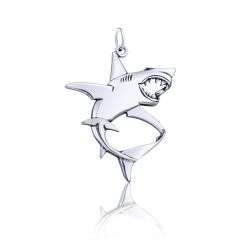 Срібний кулон-брелок «Акула»
