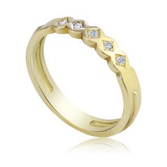 Золотое обручальное кольцо с бриллиантами «Нежность»