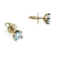 Золоті сережки пусети з топазами «Reine»