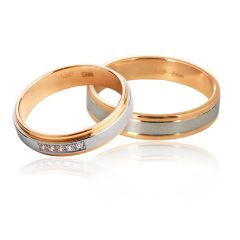 Обручальное мужское кольцо без камней «Пять»