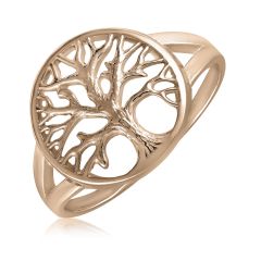 Кольцо золотое без камней «Дерево жизни»
