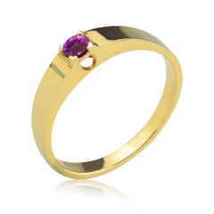 Золотое кольцо с аметистом «Для помолвки»