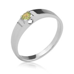 Золотое кольцо с хризолитом «Для помолвки»