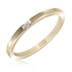 Кольцо золотое с небольшим бриллиантом «Грейси»