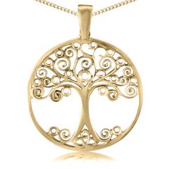 Кулон золотой без камней «Дерево жизни»