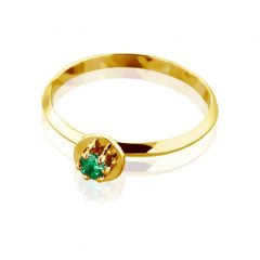 Женское кольцо с гидротермальным изумрудом «Алессандра»