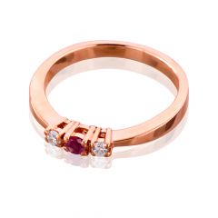 Золотое кольцо с рубином с бриллиантами для предложения «Tani»